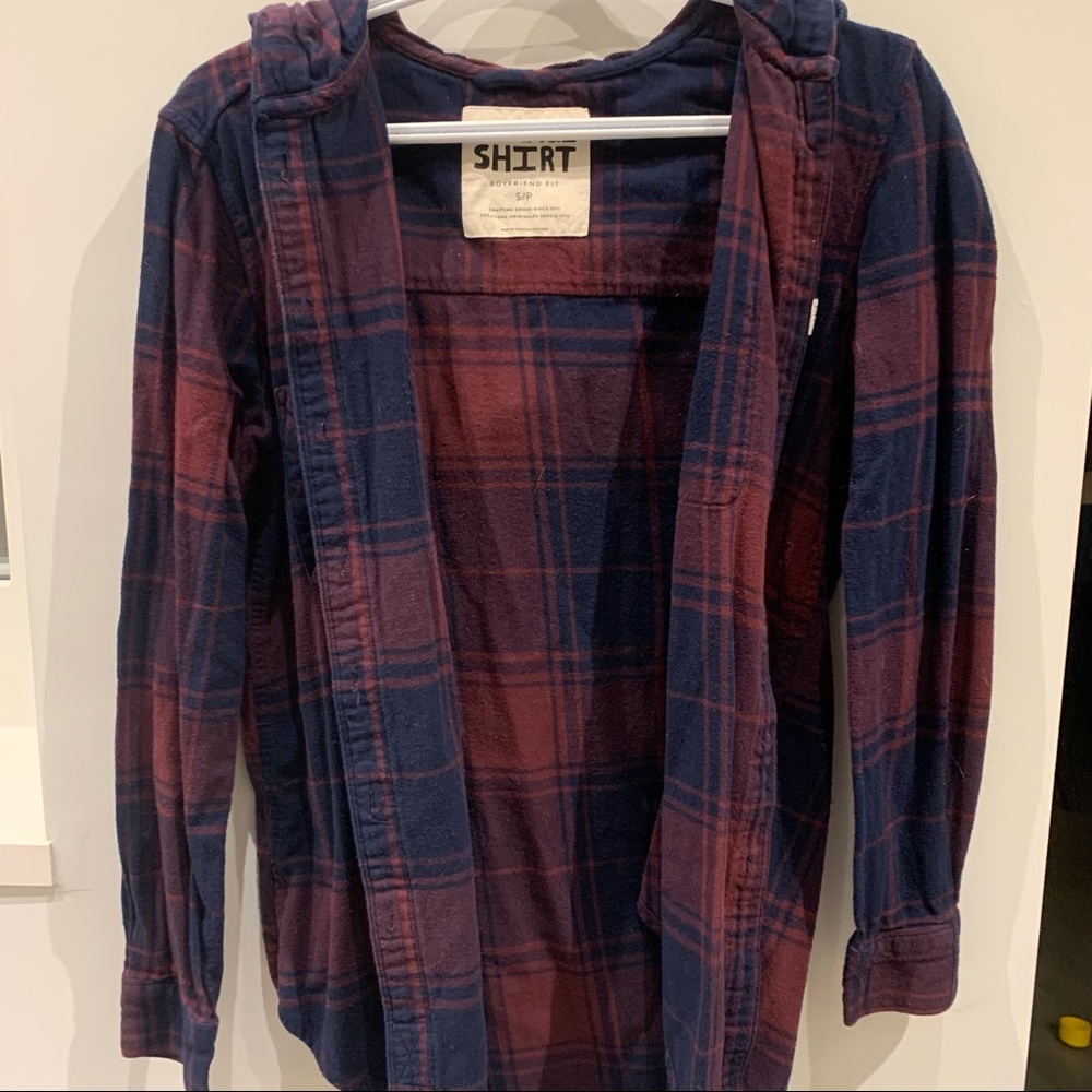 garage boyfriend fit flannel
